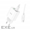 Зарядний пристрій HOCO C80A Plus Rapido PD20W+QC3.0 charger set(C to C) White (6931474779908)
