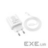 Зарядний пристрій HOCO C80A Plus Rapido PD20W+QC3.0 charger set(C to C) White (6931474779908)