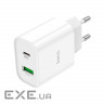 Зарядний пристрій HOCO C80A Plus Rapido PD20W+QC3.0 charger set(C to C) White (6931474779908)