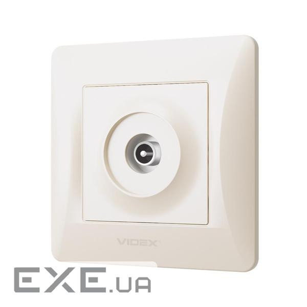 ТВ розетка Videx BINERA TV одинарна кремо (VF-BNSK1TVME-CR)