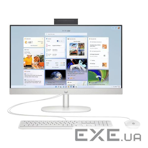 Моноблок 23.8" HP 24-cr0001ua AiO Ryzen 7 7730U/16Gb/SSD512Gb/WiFi/Cam/KBD/DOS/Shell White (95Z23EA)