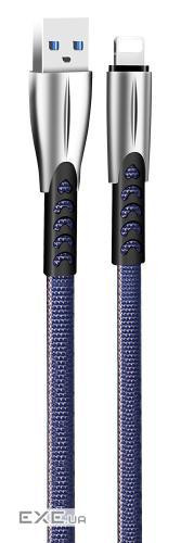 Дата кабель USB 2.0 AM to Lightning 1.0m zinc alloy blue ColorWay (CW-CBUL010-BL)