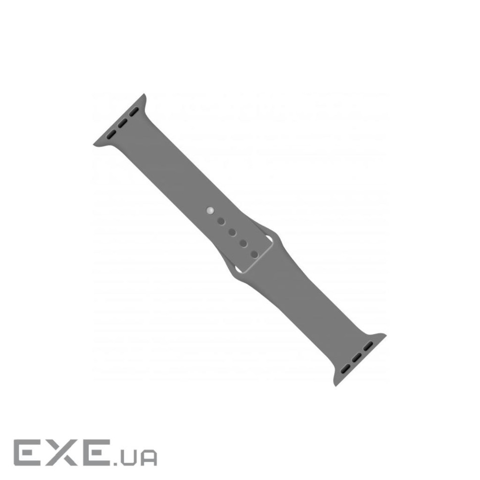 Ремінець для смарт-годинника Intaleo Silicone для Apple Watch 42/44 mm gray (1283126494352)
