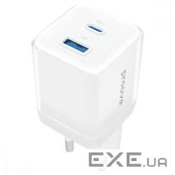 СЗУ Proove Pure GaN Plus 30W (Type-C + USB) white (WCPU30111202)
