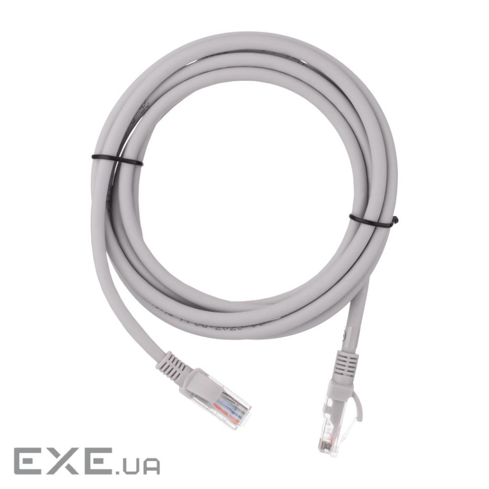 Патч-корд 2E САТ 6, UTP, 2м, 26AWG, RJ45, 7/0.16, Cu, LSZH, сірий (2E-PC6CU-UTP2LSZH-GRY) (2E-PC6CU-UTP2LSZH-GRY)
