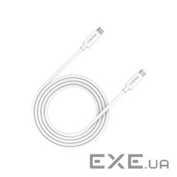 Дата кабель USB-C to USB-C 2.0m UC-42 5A 240W(ERP) E-MARK, white Canyon (CNS-USBC42W)
