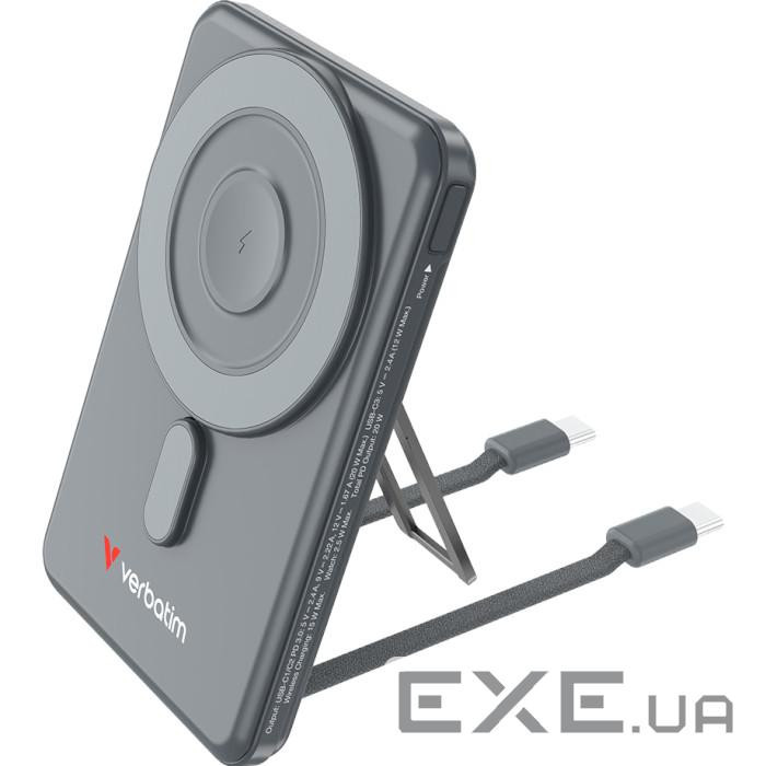 Повербанк MagSafe VERBATIM Charge 'n' Go 20W 5000mAh Gray (32251)