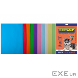 Папір Buromax А4, 80g, PASTEL+INTENSIVE, 10colors, 20sh (BM.2721620-99)