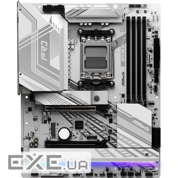 Материнська плата sAM5 AMD X870 4xDDR5 HDMI 3xM.2 USB 4.0 2.5GbE LAN ATX ASROCK X870 PRO RS