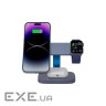 Зарядний пристрій Canyon wireless charger HEXAGON WCS-310 3in1 DarkGrey/Blue (CNS-WCS310DGBL)