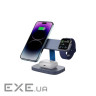 Зарядний пристрій Canyon wireless charger HEXAGON WCS-310 3in1 DarkGrey/Blue (CNS-WCS310DGBL)