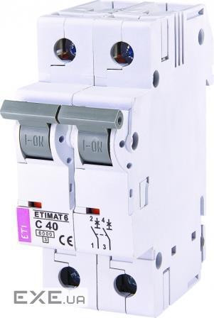 Автоматичний вимикач ETIMAT 6 2p З 40А (6 kA) (2143520)