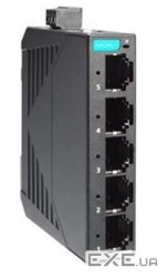 Промисловий 5-портовий некерований комутатор 10/100/1000 BaseT(X) Ethernet, 12/24 (EDS-G2005-EL)