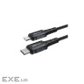 Кабель ACEFAST C4-01 Type-C to iP 3A, 30W, 1.8m, nylon, zinc connectors, Black (AFC4-01B)