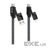 Дата кабель USB-C to USB-C + Lightning + USB-A 1.5m Black Proda (PD-B96th-BK)