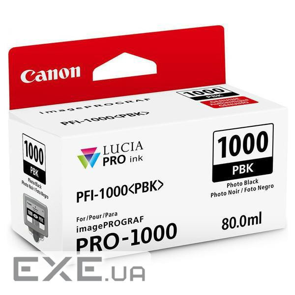 Картридж Canon PFI-1000PBK (Photo Black) (0546C001)