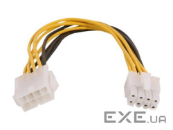 Кабель живлення внутрішній ATX(EPS) 8p M/F,0.44m AWG20 12V,чорний (62.09.8343-1) (62.09.8343-1)