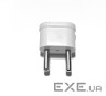 Перехідник живлення 220В плоский USA/AU на EURO розетки, білий (S0708)