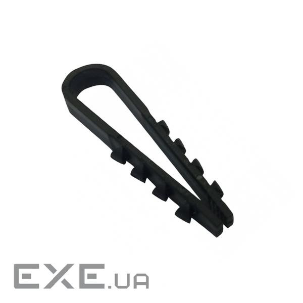 Затискач ялинка 6 mm для кругл. каб (100 шт) НЕЙЛОН, чорн i (CH-6B)