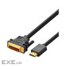 Кабель мультимедійний HDMI M to DVI M 1.5m HD106 black Ugreen (11150)