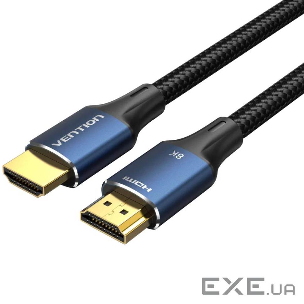 Кабель HDMI M - M, 1.5 м, V2.1, 8K 60Гц обплетення, Blue Aluminum Alloy Type Vention (ALGLG)