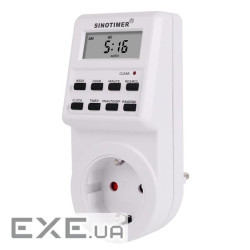 Розетка з цифровим таймером. Sinotimer TM516, 16A, 3000W, 230V (YT-TM516)