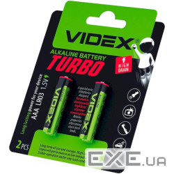 Батарейка VIDEX Alkaline Turbo AAA 1300mAh 2шт/уп (24239 4шт )