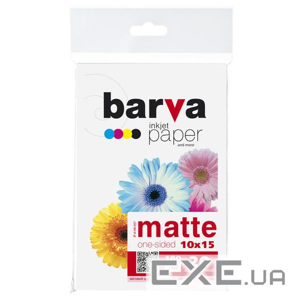 Фотопапір Barva 10x15, 180 g/m2, matt, 20арк (A180-257)
