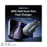 Зарядний пристрій Vention 1xUSB-C PD30W + 1xUSB QC3.0 18W GaN gray (FEWH0-EU)