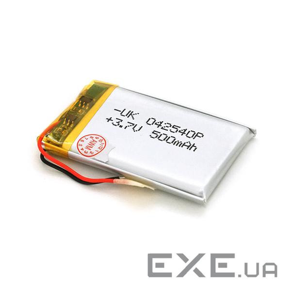 Літій-полімерний акумулятор 4*25*40mm (Li-ion 3.7В 500мА&middot,год) (042540) ) (042540)
