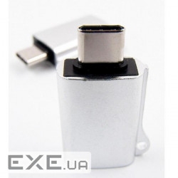 Перехідник OTG USB 2.0 AF to USB-C grey Dengos (ADP-019)