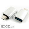 Перехідник OTG USB 2.0 AF to USB-C grey Dengos (ADP-019)