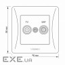 ТВ розетка Videx BINERA TV + SAT кінцева кремова (VF-BNSK2TVSATE-CR)