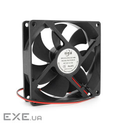 Кулер корпусний BRUSHLESS, 92x92x25mm, 12V / 0.15A, 2-pin, Black, OEM (BJC9225-S)