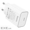 Сетевое зарядное устройство Hoco C143A (1USB-C, 3А) 20W White (6942007652063)