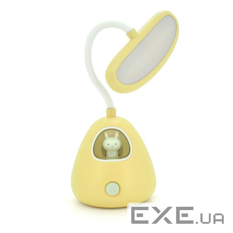 Гнучка настільна лампа-нічник RABBIT LD-3053, 3 режими, 4,2V 300mAh. microUSB, 3 години (LD-3053-Y) (LD-3053-Y)