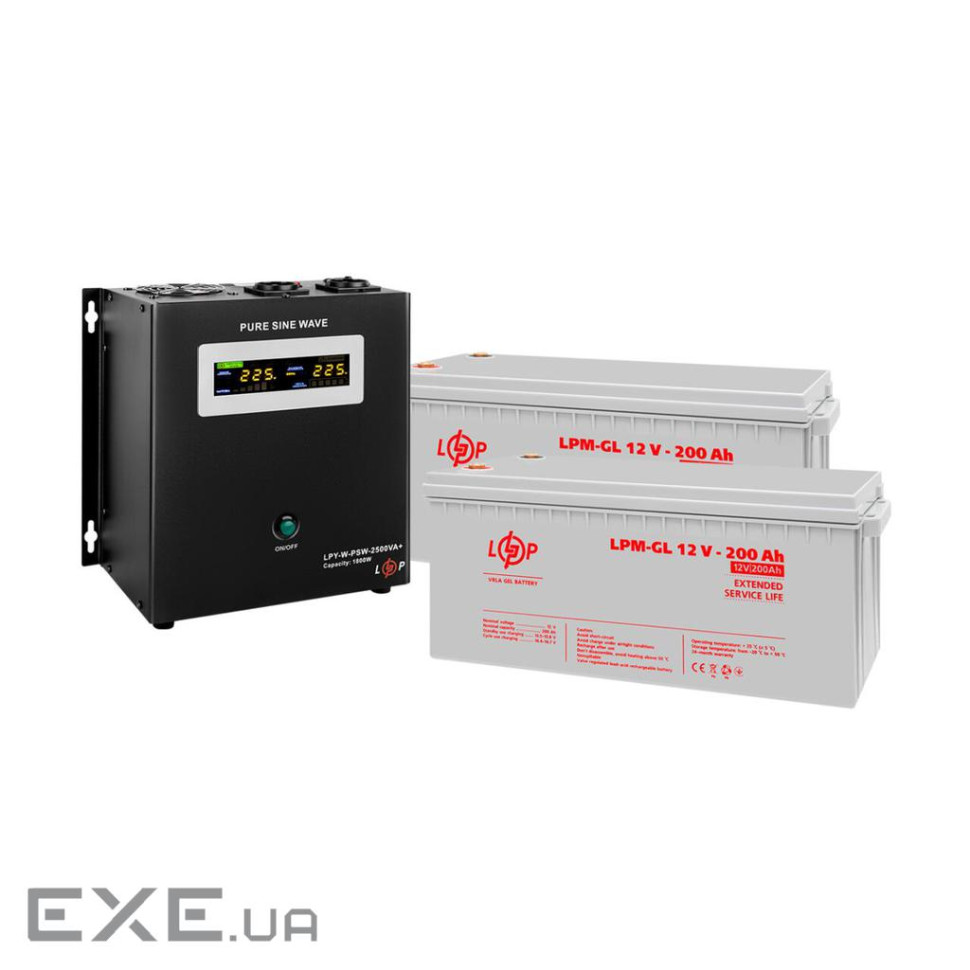 Комплект резервного живлення ДБЖ + батарея гелю (UPS W2500VA + АКБ GL 4800Wh) (22067)