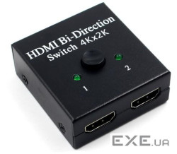Перехідник моніторний Lucom HDMI 2x1 (Switch), Selector 4K@60Hz Bidirectional (62.09.8098-1)
