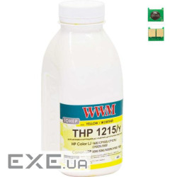 Тонер HP CLJ CP1215/CP1515/CM1312 40г Yellow +chip WWM (TC1215Y)