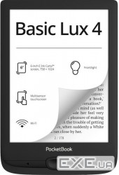 Electronic book PocketBook 618, Basic Lux 4, Black (PB618-P-CIS)