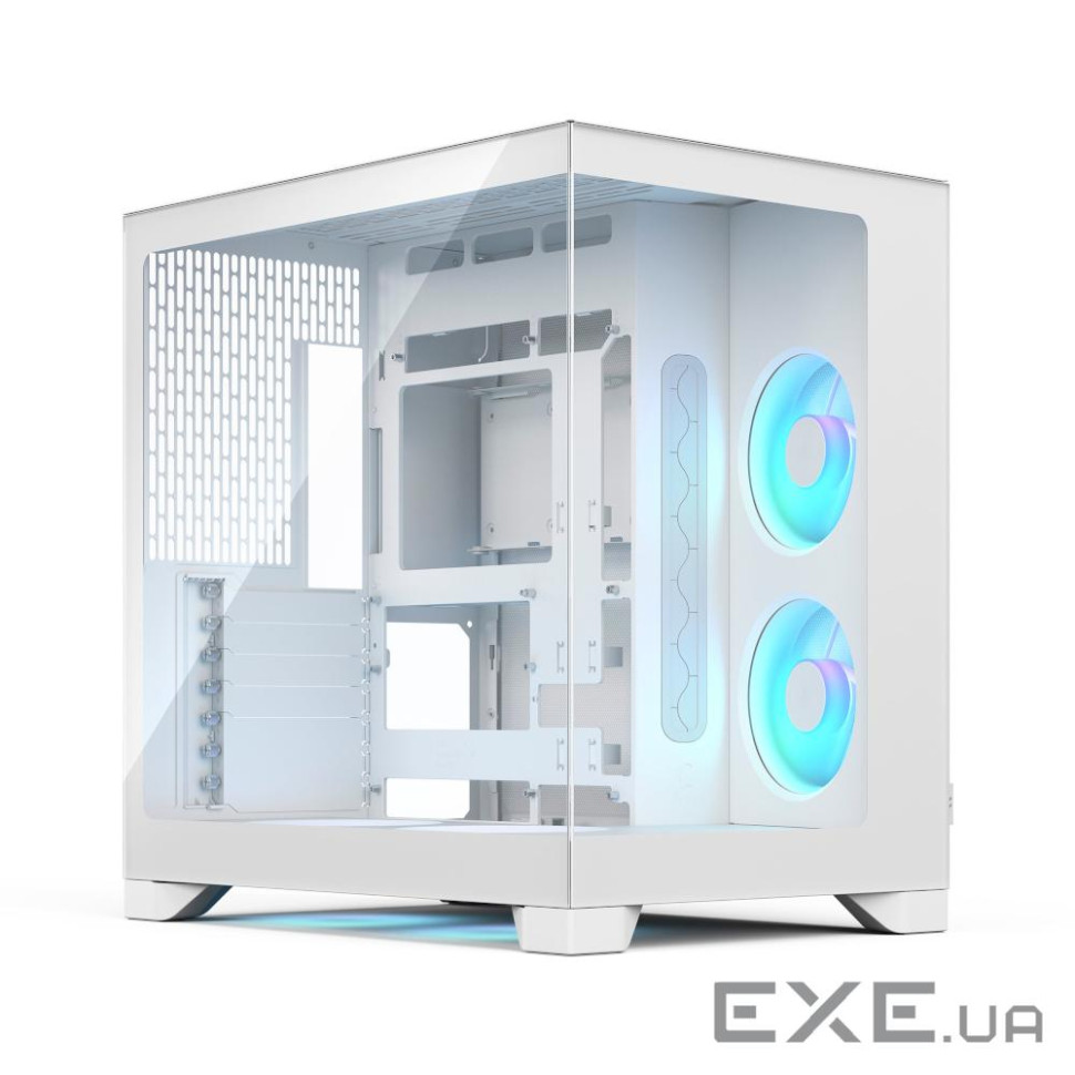 Корпус ATX без БЖ, білий, з загартованим cклом, Pop 2 Vision White RGB (FD-C-POV2A-03)