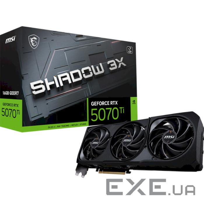 Відеокарта MSI GeForce RTX 5070 Ti 16G Shadow 3X