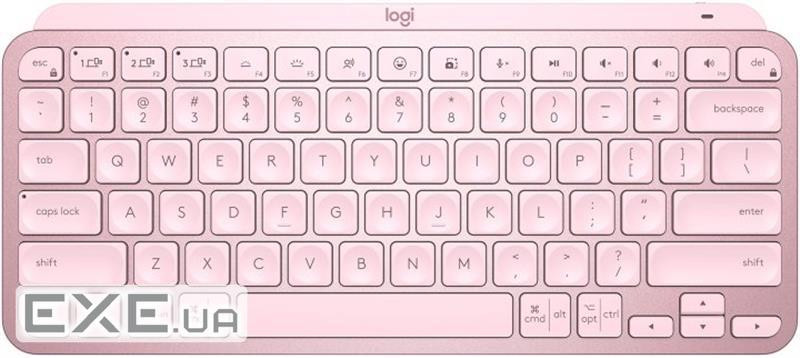 Клавіатура бездротова Logitech MX Keys Mini Wireless Illuminated UA Rose (920-010500)
