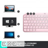 Клавіатура бездротова Logitech MX Keys Mini Wireless Illuminated UA Rose (920-010500)