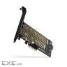 Aдаптер AXAGON PCEM2-D PCIe NVMe+SATA M.2 adapter