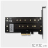 Aдаптер AXAGON PCEM2-D PCIe NVMe+SATA M.2 adapter