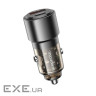 Зарядний пристрій BOROFONE 1xUSB-C PD65W + 1xUSB QC3.0 83W car adapter transparent black (6941991101625)