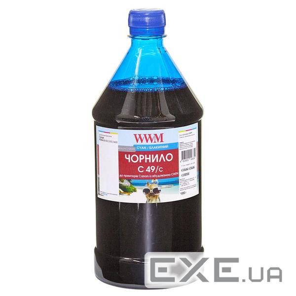 Чорнило WWM Canon GI-490 1000г Cyan (C49/C-4)