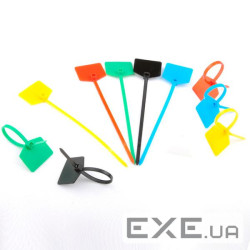 Стяжки нейлон з маркером 4х150mm червоні (250шт) висока як (Shida 4х150mm червоні (250шт)) ))