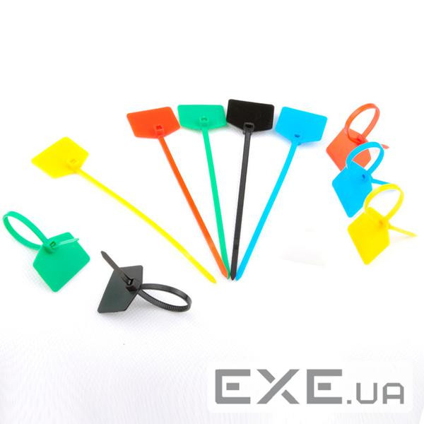 Стяжки нейлон з маркером 4х150mm червоні (250шт) висока як (Shida 4х150mm червоні (250шт)) ))